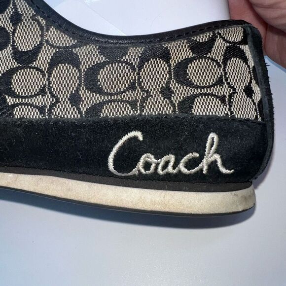 Coach Tania Monogrammed Canvas and Suede Sneaker - Picture 4 of 13